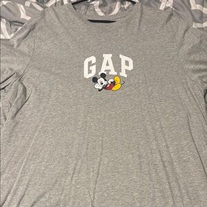 GAP Gray Short Sleeve Tee with Mickey Mouse